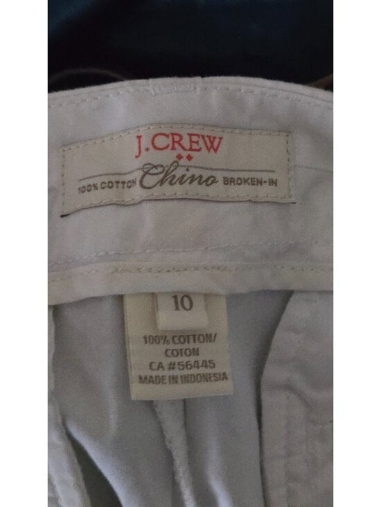 J. Crew Women’s Broken In Chino Shorts 100% Cotton Casual white Size 10 - Picture 7 of 7